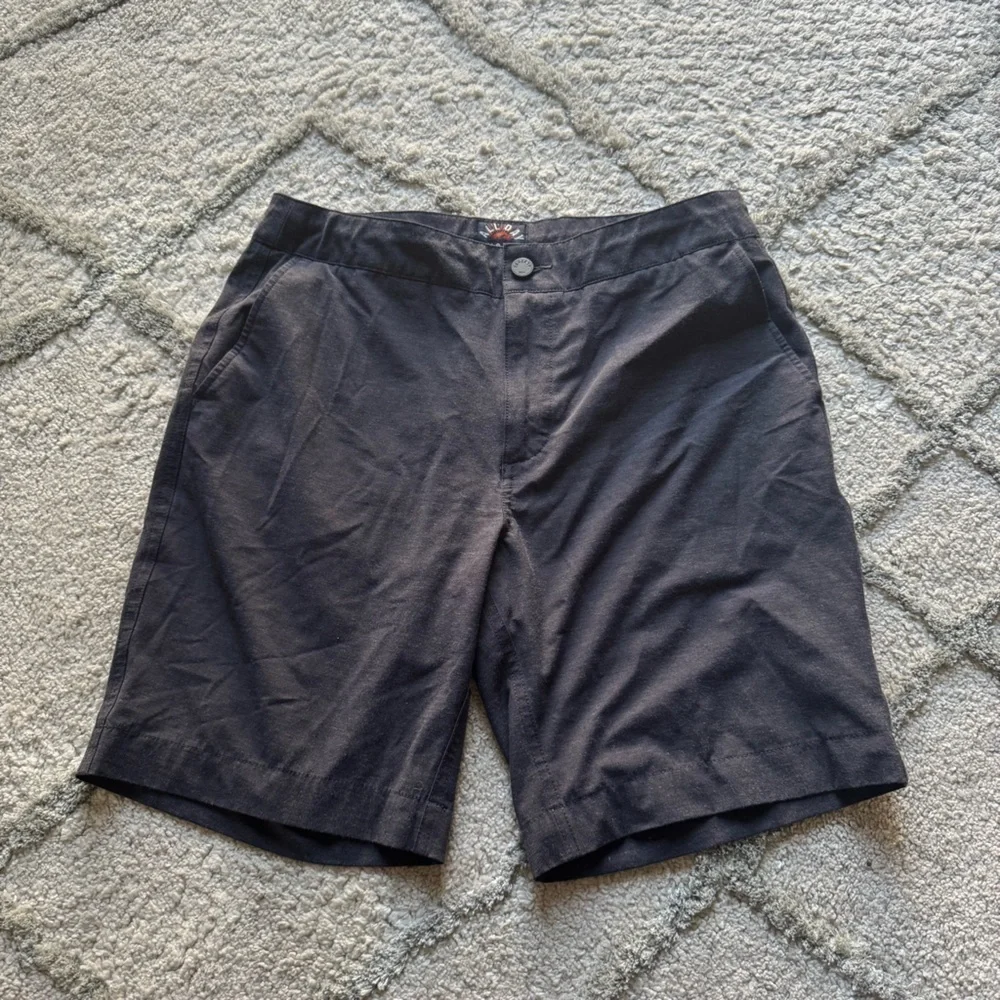 Faherty All Day Shorts blue navy 9 inch inseam Drawstring MSC0007 32